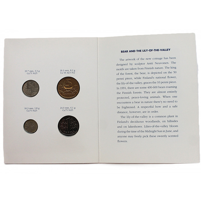ФИНЛЯНДИЯ годовой набор 1991