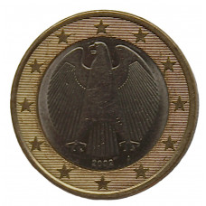 Германия 1 евро 2002 (J) Федеральный орел