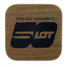 Польша. Знак на игле "LOT". Polish Airlines. 50 лет. Польские авиалинии