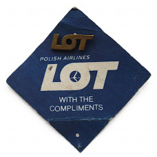 Польша. Знак на игле "LOT". Polish Airlines. Польские авиалинии. С наилучшими пожеланиями