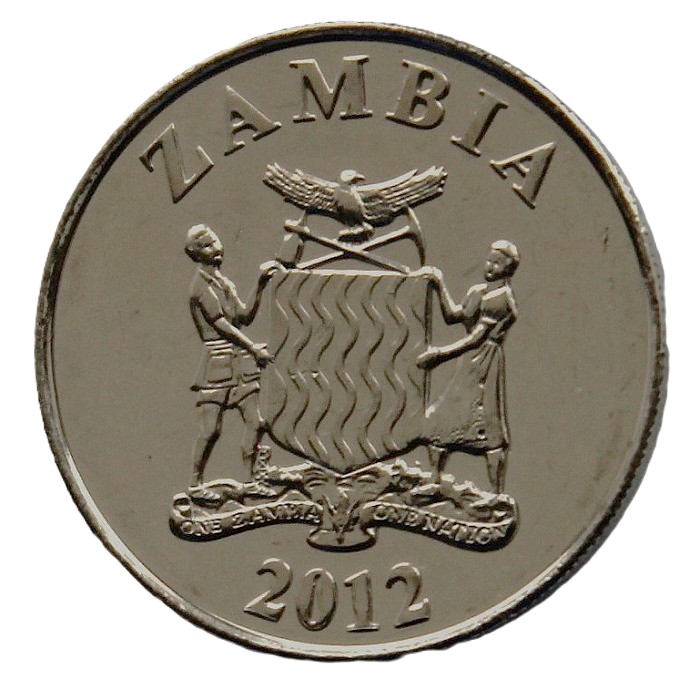 ЗАМБИЯ 1 квача 2012 UNC. Птица. Замбийский барбет