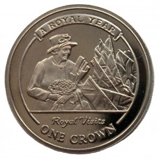 ГИБРАЛТАР 1 крона 2005 UNC "Королевский год". Визит королевы