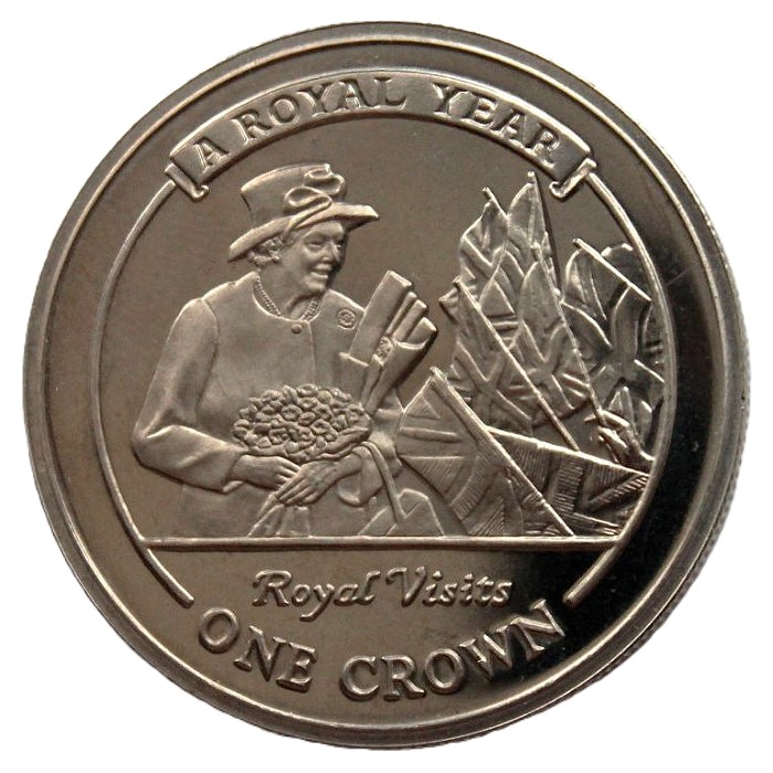 ГИБРАЛТАР 1 крона 2005 UNC "Королевский год". Визит королевы