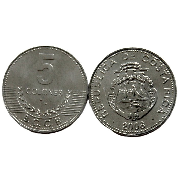 Коста Рика 5 колон 2008 UNC