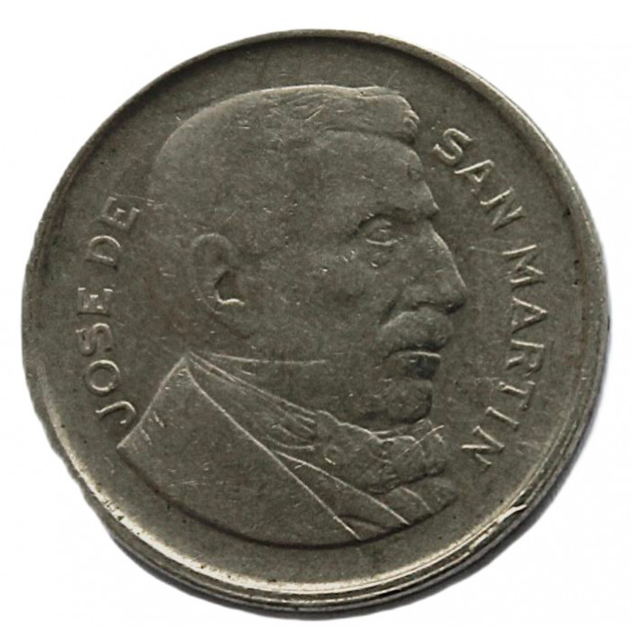 АРГЕНТИНА 20 сентаво 1955 (KM# 52). Хосе де Сан Мартин