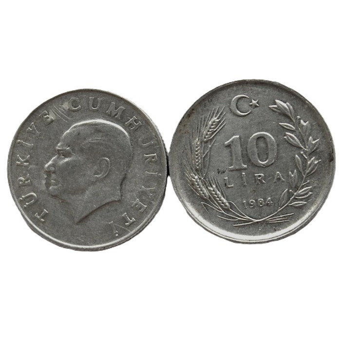 ТУРЦИЯ 10 лир 1984 (KM# 964) Ататюрк
