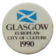 ШОТЛАНДИЯ знак "Glasgow". European city of culture 1990. Глазго - Культурная столица Европы 1990 года