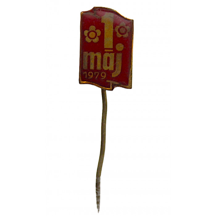 ЧЕХОСЛОВАКИЯ знак на игле "1 maj". 1 мая 1979 года (тяжелый, лак)