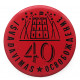 СССР (Литва) знак "40 лет освобождения от захватчиков". Салют над Башней Гедиминаса в Вильнюсе. 1984 год (Диаметр 60 мм)