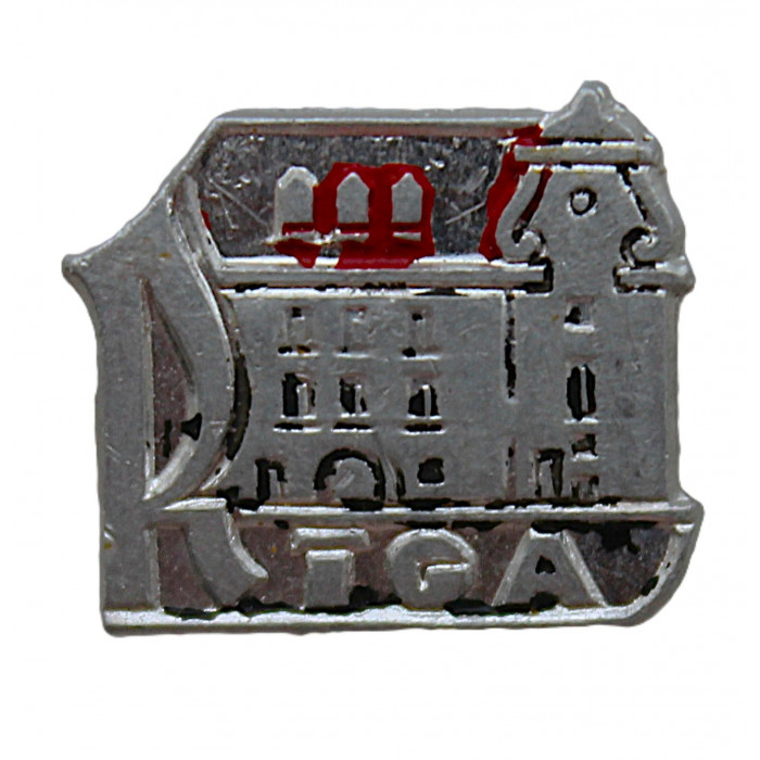 СССР (Латвия) знак "Riga". Рига. Здание Старого города