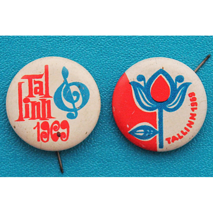 СССР (Эстония) пара знаков "Tallinn 1969". 100 лет первому всеэстонскому празднику песни в Таллине