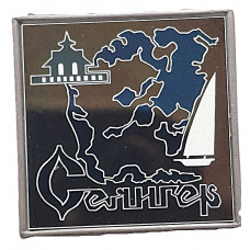 СССР знак "Селигер". Нило-Столобенская пустынь (ситалл, зеркальный) В родной запайке