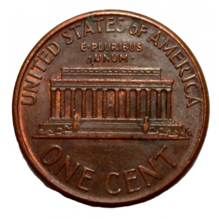 США 1 цент 1990 (D) Авраам Линкольн