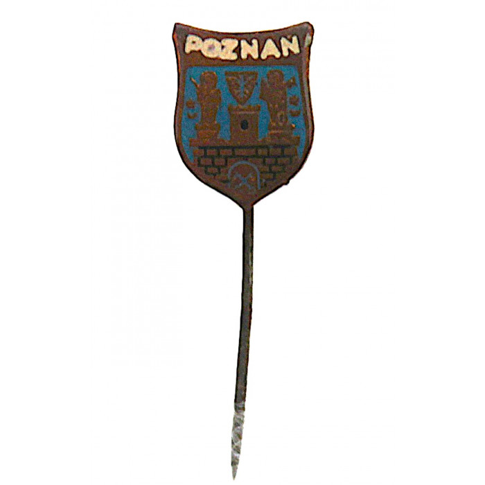 Польша (ПНР) знак на игле "Poznan". Познань. Старинный город в Западной Польше.