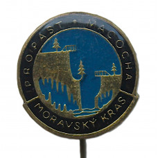 Чехословакия знак на игле "Propast Macocha - Moravsky Kras". Моравский Крас - Пропасть Мацоха