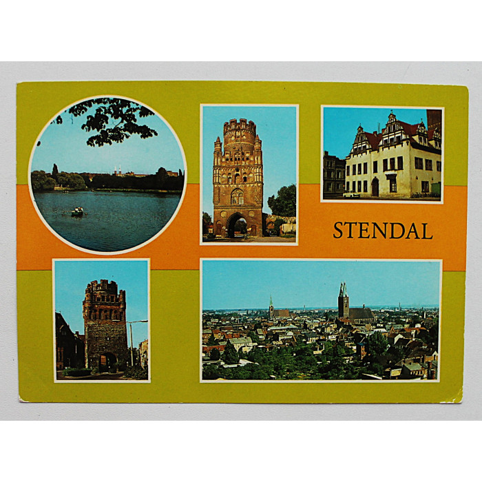 Германия (ГДР). Открытка "Stendal". Штендаль. Исторические достопримечательности города. Чистая