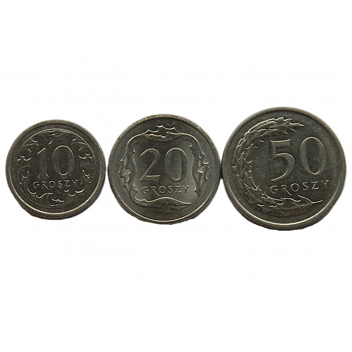 Польша. Набор 2023 UNC (10, 20, 50 грошей)