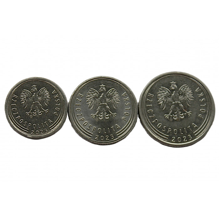 Польша. Набор 2023 UNC (10, 20, 50 грошей)