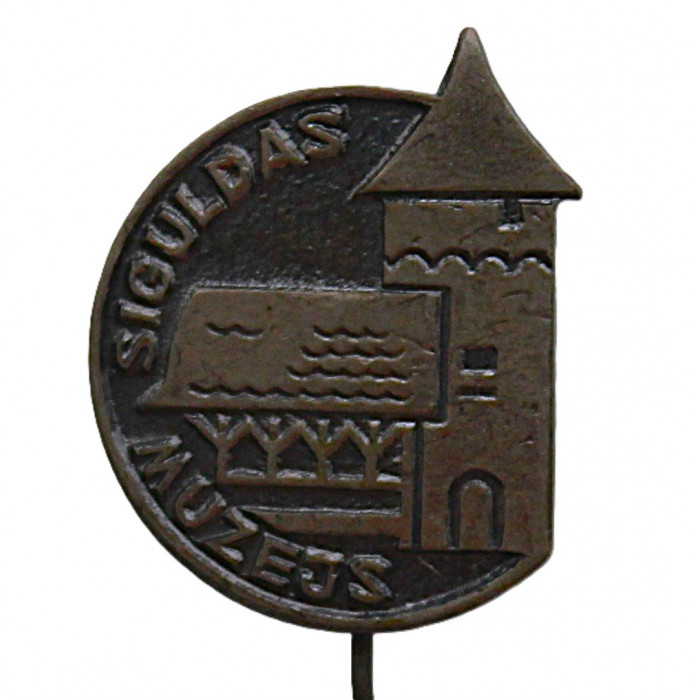 СССР (Латвия) знак на игле "Siguldas muzejs". Сигулда. Турайдский замок