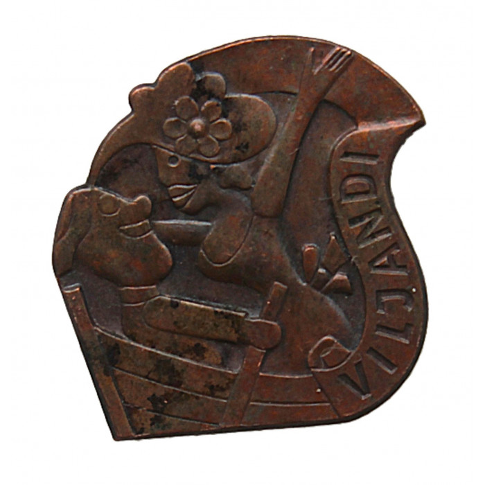 СССР (Эстония) знак "Viljandi". Вильянди. "Пылая страстью". "Любовь лодочника"