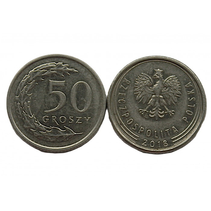 Польша 50 грошей 2018