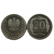 Польша 20 грошей 2025 UNC