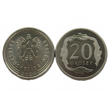Польша 20 грошей 2024 UNC