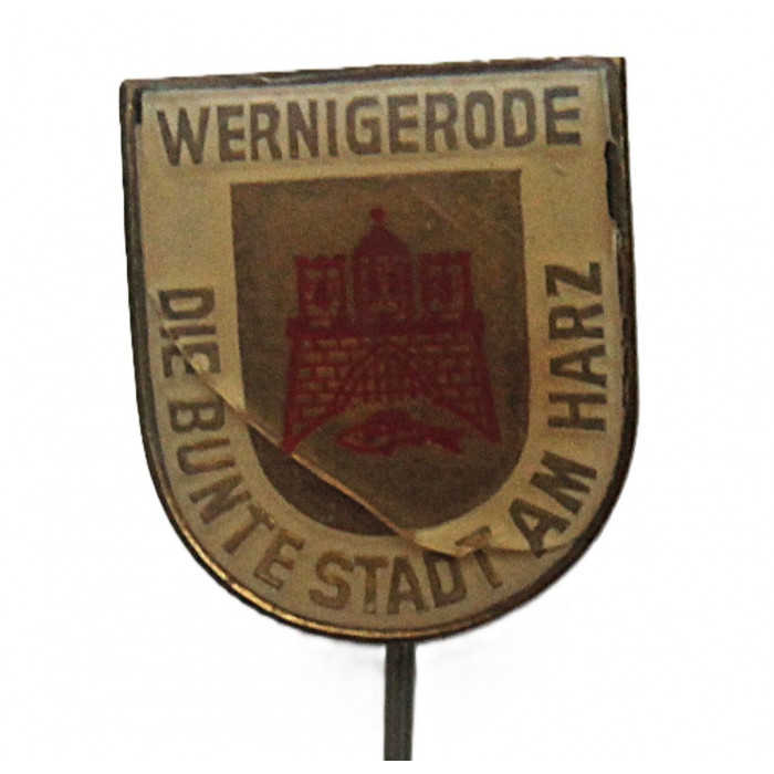 Германия (ГДР) знак на игле "Wernigerode" (Вернигероде) Жемчужина Гарца