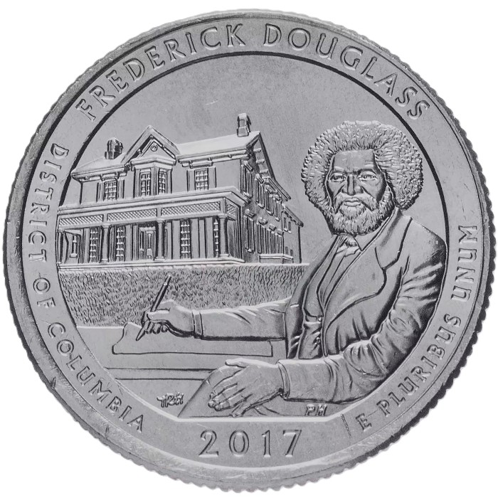 США 25 центов 2017 (D) Колумбия. Национальный музей Фредерика Дугласса