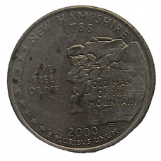 США 25 центов 2000 (D) Нью-Гэмпшир