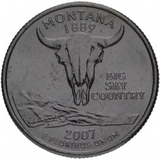 США 25 центов 2007 (P) Монтана. XF