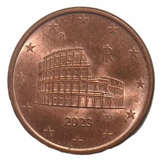 Италия 5 евроцентов 2023 UNC. Римский Колизей