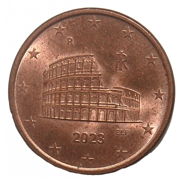 Италия 5 евроцентов 2023 UNC. Римский Колизей
