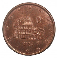 Италия 5 евроцентов 2024 UNC. Римский Колизей