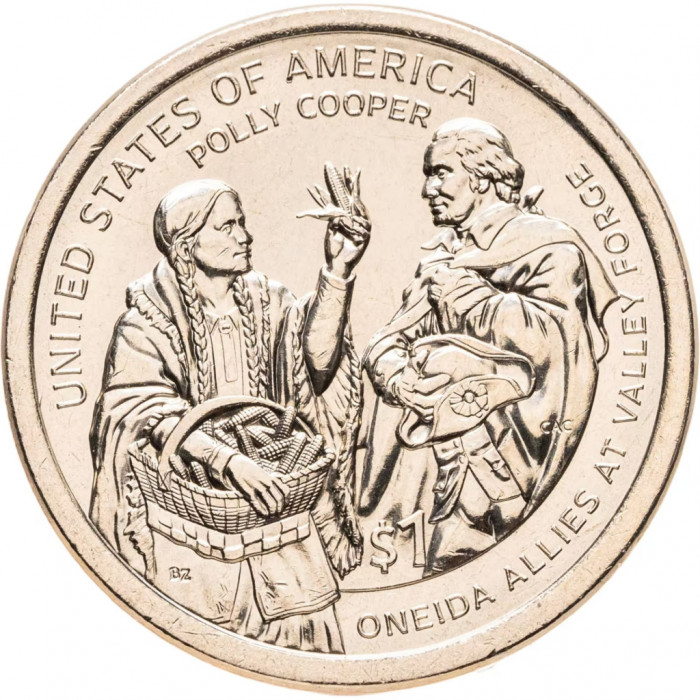 США, 1 доллар, 2010 год, POLLY COOPER