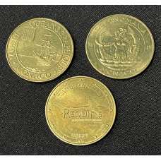 Монако Набор медалей Музей Океанографии 3 шт.