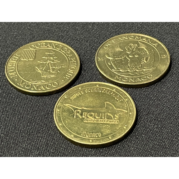 Монако Набор медалей Музей Океанографии 3 шт.