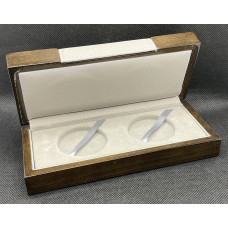 Футляр / Коробка для 2 монет дерево, лак (BOX)