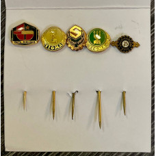 Чехословакия набор №1 из 5 Значков. Латунь, эмаль, булавка