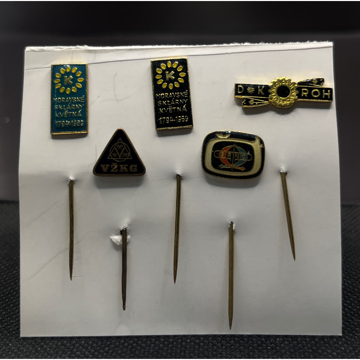 Чехословакия набор №2 из 5 Значков. Латунь, эмаль, булавка