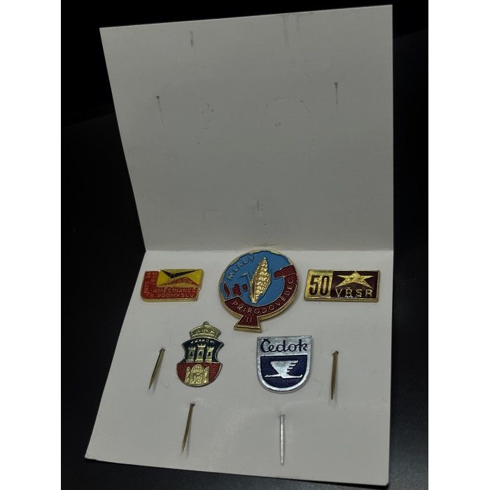 Чехословакия набор №3 из 5 Значков. Латунь, эмаль, булавка