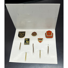 Чехословакия набор №5 из 5 Значков. Латунь, эмаль, булавка