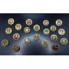 Набор из 20 Значков Города / Гербы. Серия Золотое Кольцо