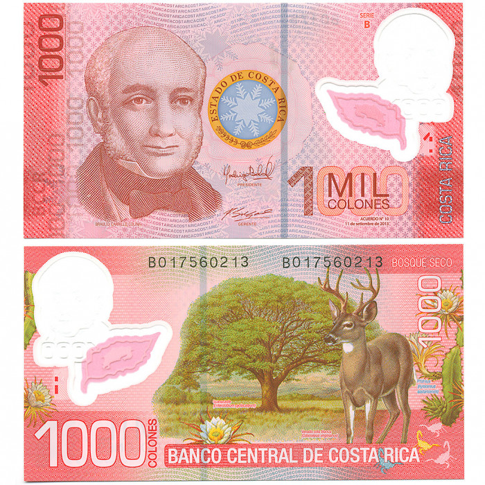 Коста-Рика 1000 Колон 2013 год UNC P# 274b