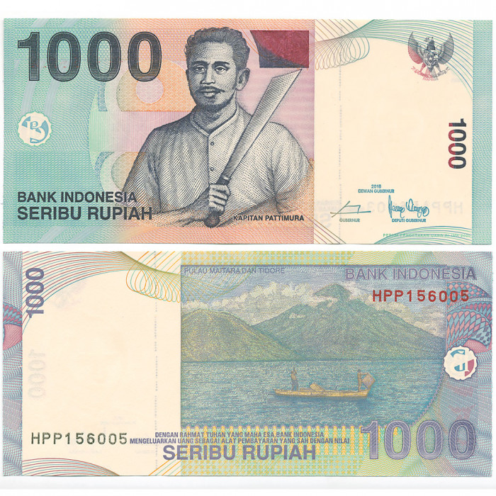 Индонезия 1000 Рупий 2016 год UNC P# 141n