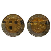 Украина 5 гривен 2014 год UNC KM# 745 75 лет Волынской области (биметалл)