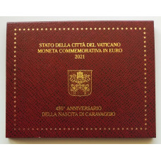 Ватикан 2 евро 2021 год UNC UC# 111 450 лет со дня рождения Караваджо