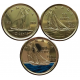 Канада 10 центов 2021 год UNC UC# 175,176,610 100 лет шхуне "Bluenose" набор из 3 монет
