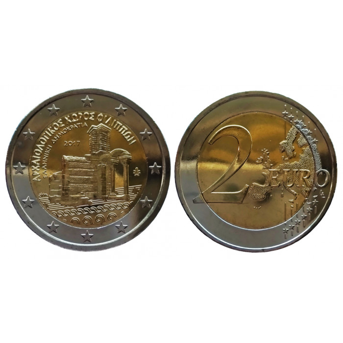 Греция 2 евро 2017 год UNC UC# 101 Филиппы