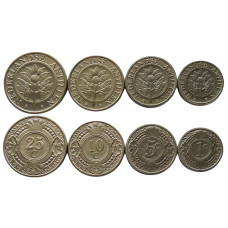 Нидерландские Антильские острова 1 5 10 25 центов 2016 год UNC Набор из 4 монет